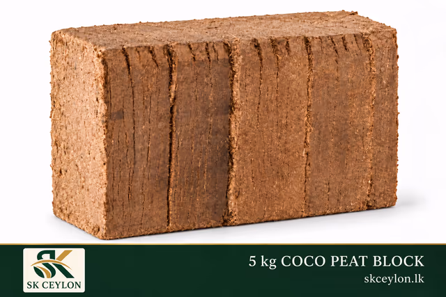 Compressed 5 kg coco peat block